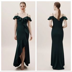 NWT. BHLDN Lafayette Emerald Green Gown